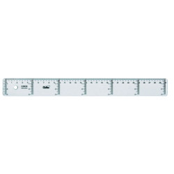 Safta Cristal Regla de 30cm Transparente Compatible - 0,27€