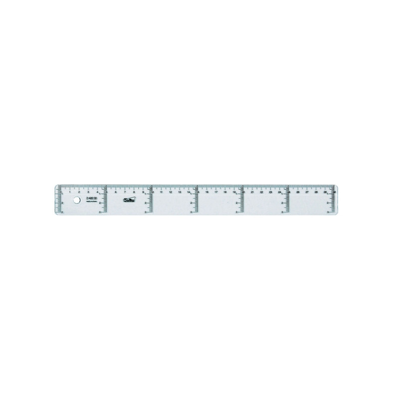 Safta Cristal Regla de 30cm Transparente Compatible - 0,27€
