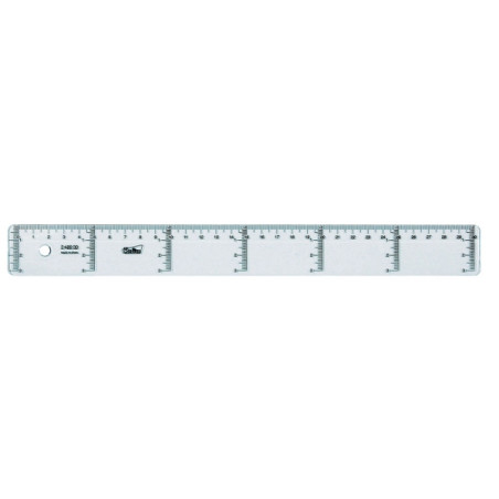 Safta Cristal Regla de 30cm Transparente Compatible - 0,27€