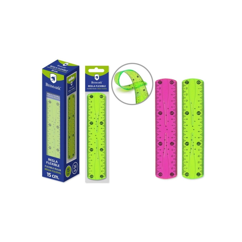 Bismark Regla Flexible 15cm Surtido Compatible - 0,68€