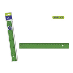 Bismark Regla Acrilica 30cm Verde Compatible - 1,00€