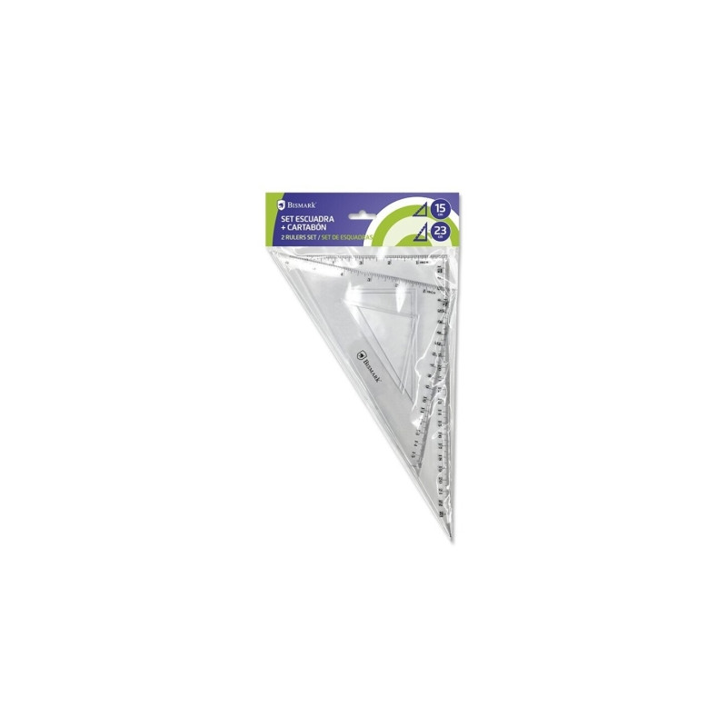 Bismark Pack de Escuadra 15cm y Cartabon 23cm - 1,06€