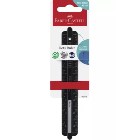 Faber-Castell Dots Regla Recta 15cm Negro Compatible - 1,48€