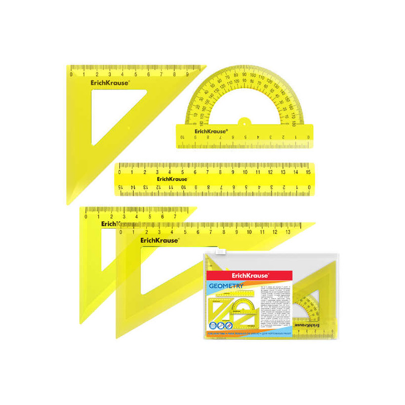 ErichKrause Pack de 5 Reglas de Dibujo Compatible - 1,69€