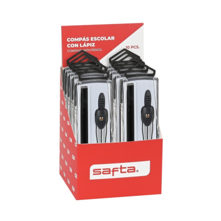 Safta Expositor con 10 Compases Escolares - 12,44€