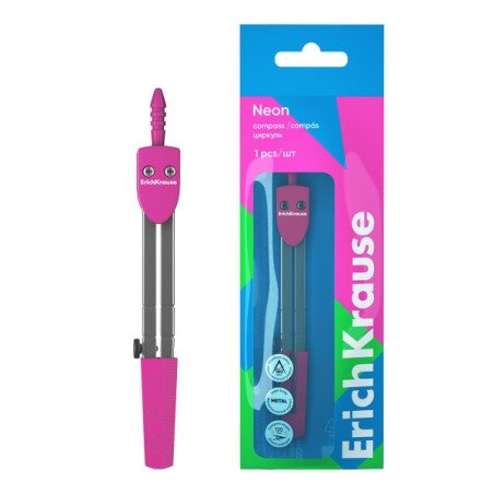 ErichKrause Neon Compas Escolar Rosa Compatible - 1,00€
