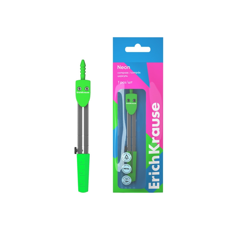 ErichKrause Neon Compas Escolar Verde Compatible - 1,00€