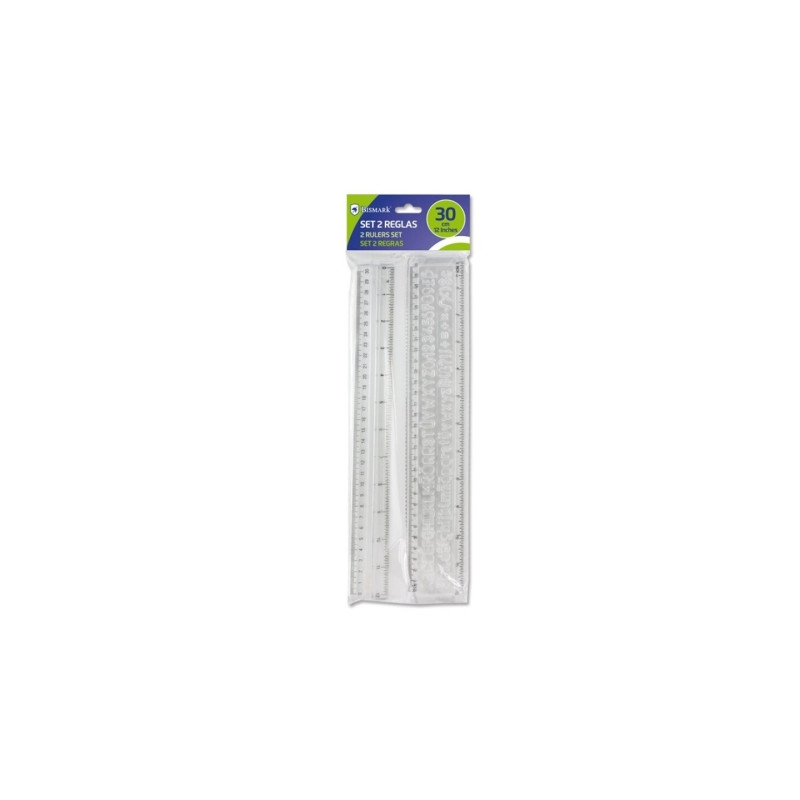 Bismark Pack de 2 Reglas Milimetradas 30cm - 1,06€