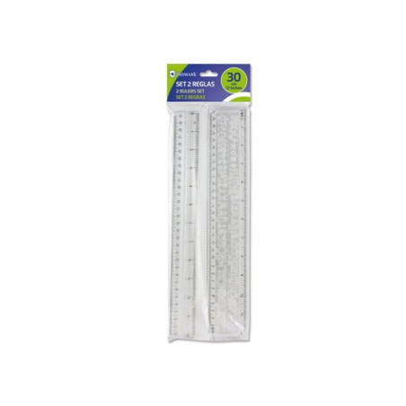 Bismark Pack de 2 Reglas Milimetradas 30cm - 1,06€