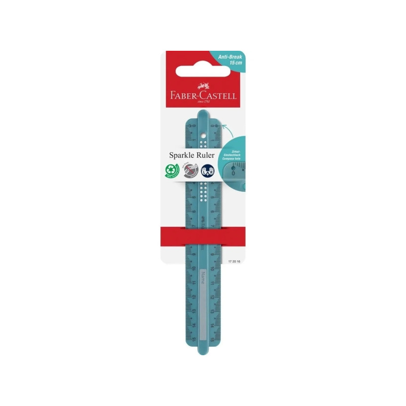 Faber-Castell Sparkle Regla Recta 15cm Compatible - 1,48€