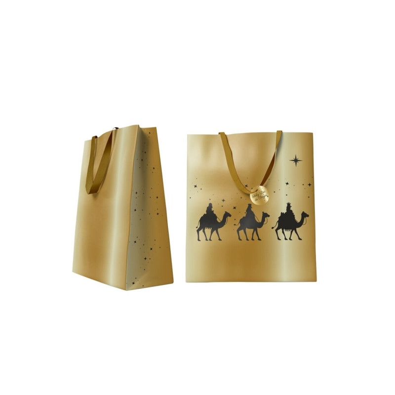 Bismark Bolsa de Papel Reyes Magos Oro Compatible - 1,23€