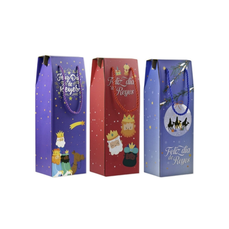 Bismark Caja/Bolsa de Carton con Asa para Botellas Reyes