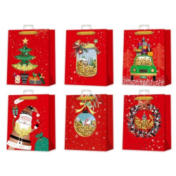 Bismark Bolsa de Papel Navidad Roja Compatible - 25,26€