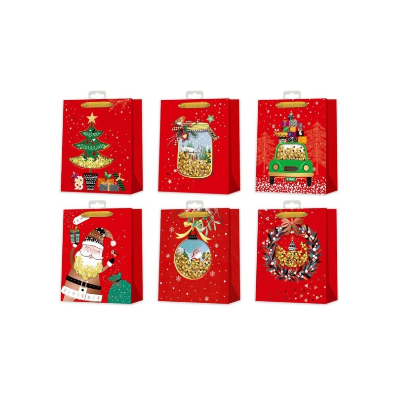 Bismark Bolsa de Papel Navidad Roja Compatible - 25,26€