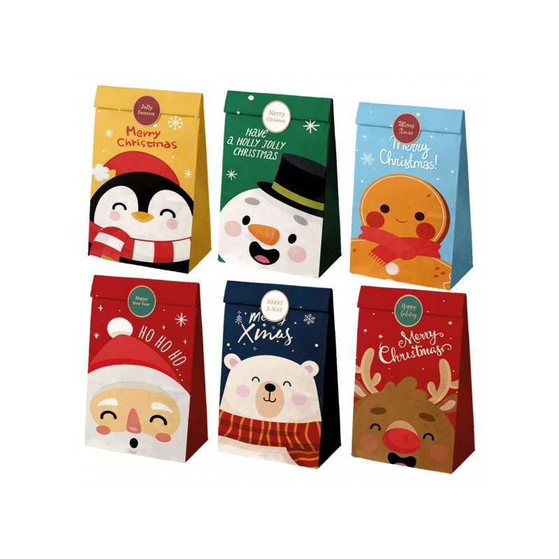 Dohe Navidad Pack de 12 Bolsas de Papel 22x12x8cm - 7,96€