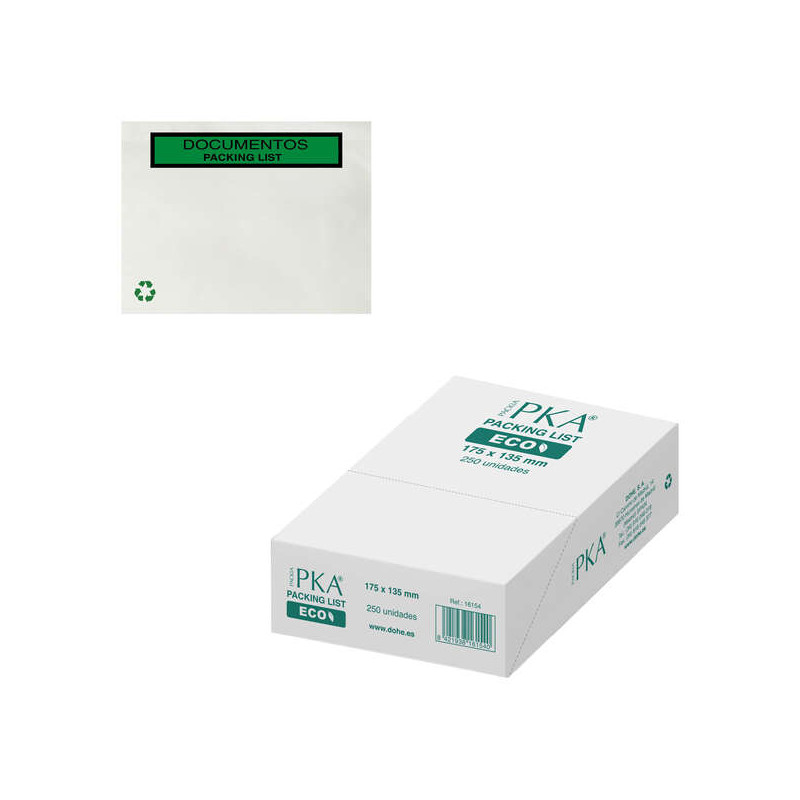 Dohe ECO Caja de 250 Sobres Autoadhesivos 175x135mm - 19,58€