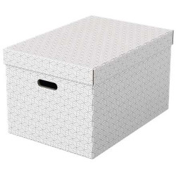 Esselte Pack de 3 Cajas Grandes de Almacenamiento con Tapa