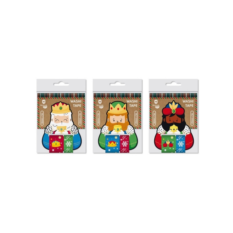 Bismark Pack de 2 Rollos de Cinta Washi-Tape Navideña para