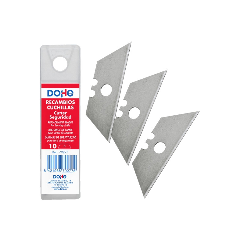 Dohe Pack con 10 Cuchillas de Recambio Trapezoidales para