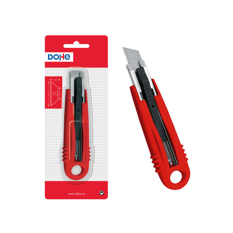 Dohe Cutter Retractil de Plastico Rojo Compatible - 3,13€