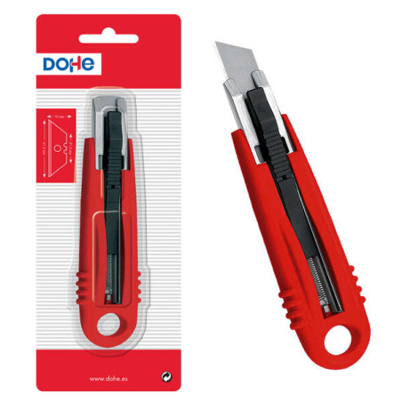 Dohe Cutter Retractil de Plastico Rojo Compatible - 3,13€