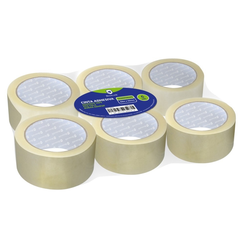 Bismark Pack de 6 Precintos de Embalaje 50mm x 66m - 10,77€