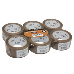 Zap Pack de 6 Precintos de Embalaje 50mm x 66m - 13,15€