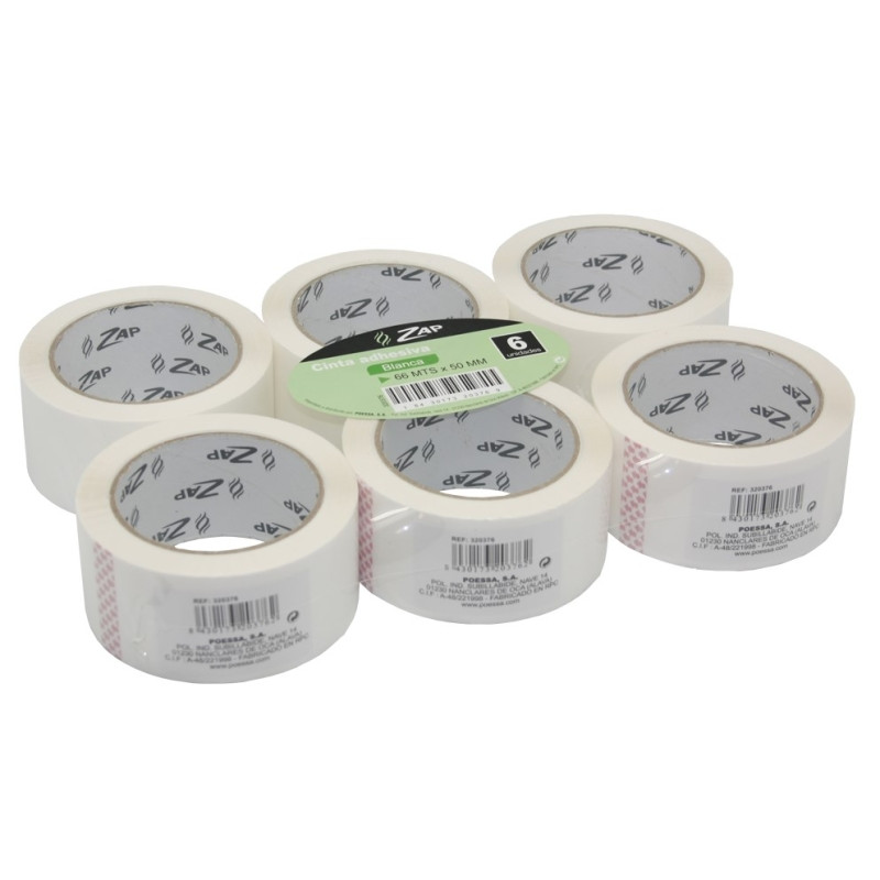 Zap Pack de 6 Precintos de Embalaje 50mm x 66m - 13,15€