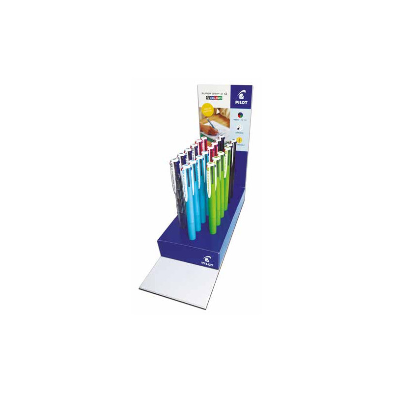 Cartucho de tinta Pilot SuperGrip G 4 Colores Expositor con