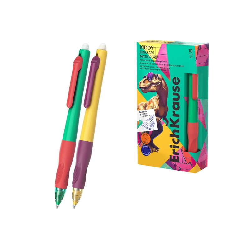 ErichKrause Kiddy Matic and Grip Dino Art Boligrafo