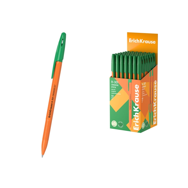 ErichKrause R-301 Stick Orange Boligrafo con Capuchon 
