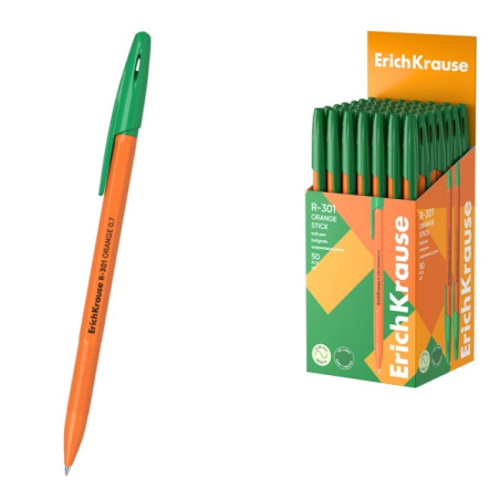 ErichKrause R-301 Stick Orange Boligrafo con Capuchon 