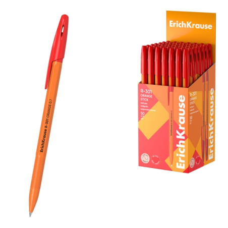 ErichKrause R-301 Stick Orange Boligrafo con Capuchon 