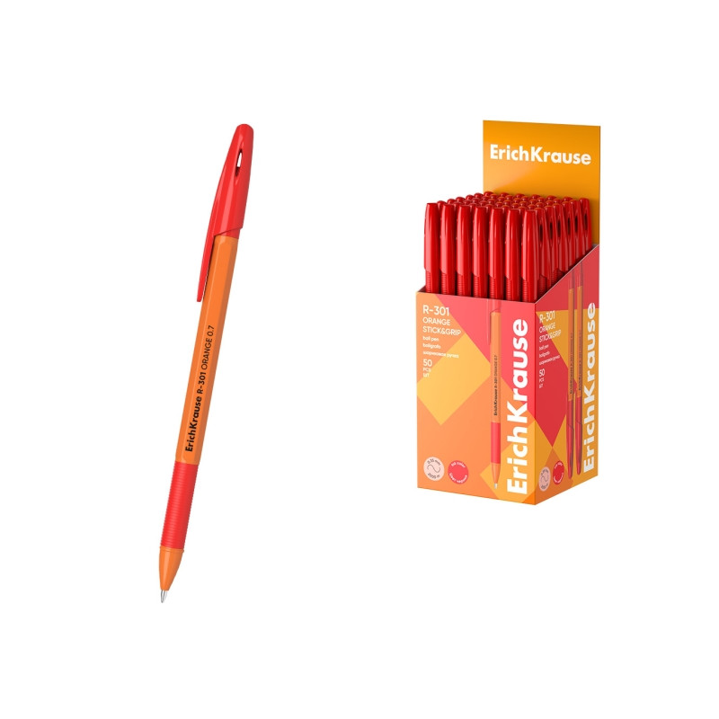 ErichKrause R-301 Stick and Grip Orange Boligrafo con