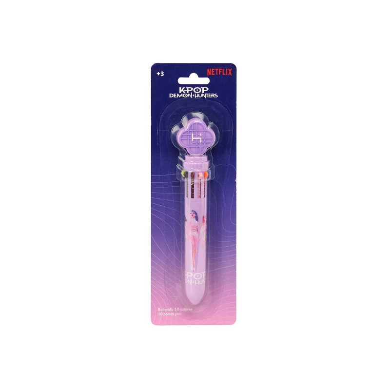 Safta K-Pop Demon Hunters Boligrafo Retractil de 10 Colores
