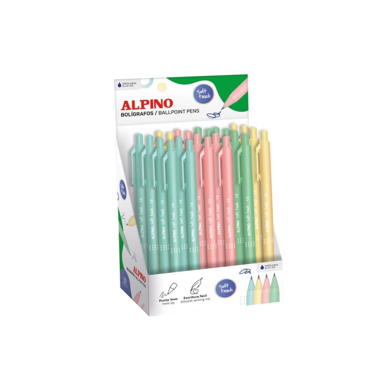 Cartucho de tinta Alpino Soft Touch Pastel Expositor con 24