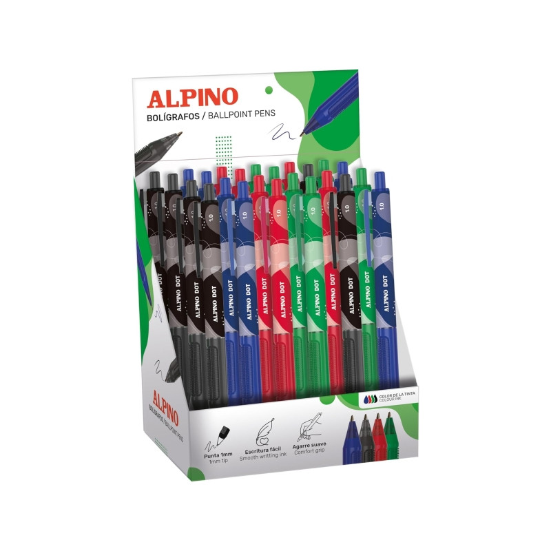 Alpino Dot Expositor con 24 Boligrafos Retractiles - 12,41€