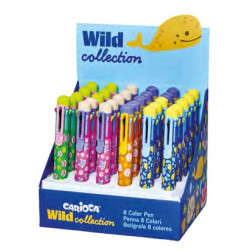 Carioca Wild Collection Expositor con 30 Boligrafos de 8