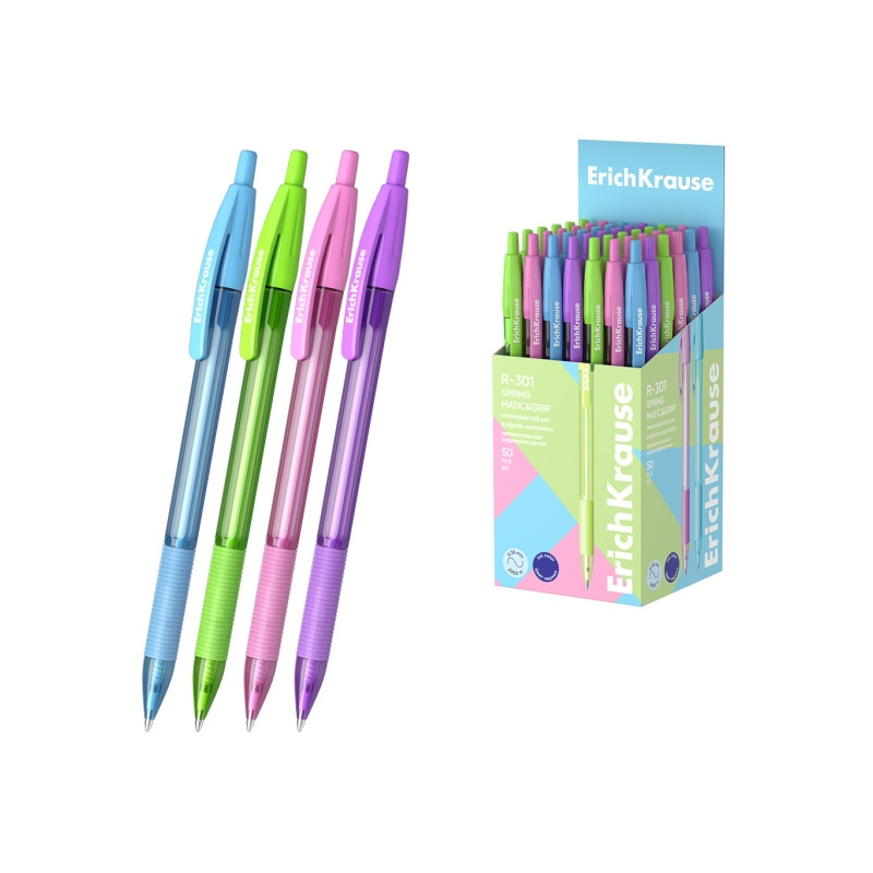 ErichKrause R-301 Matic and Grip Spring Boligrafo Retractil