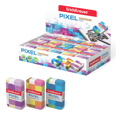 ErichKrause Pixel Goma de Borrar Suave de Forma Clasica 