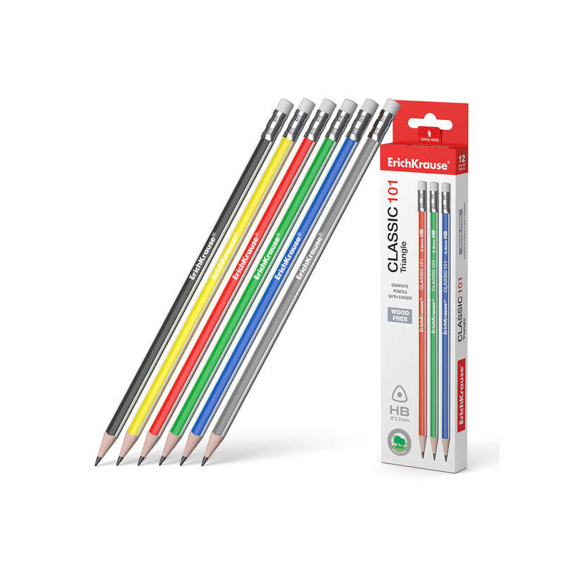 ErichKrause Classic 101 Lapiz de Grafito Plastico HB