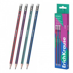 ErichKrause Sonata Lapiz de Grafito HB Triangular con Goma
