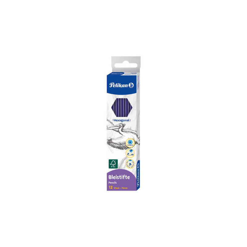 Pelikan Lapiz Hexagonal de Madera HB Azul Compatible - 3,19€