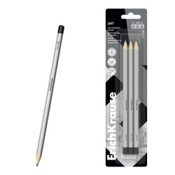 ErichKrause Art Pack de 3 Lapices de Grafito - 0,60€