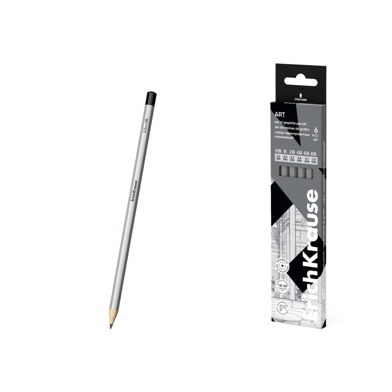 ErichKrause Art Pack de 6 Lapices de Grafito - 0,77€