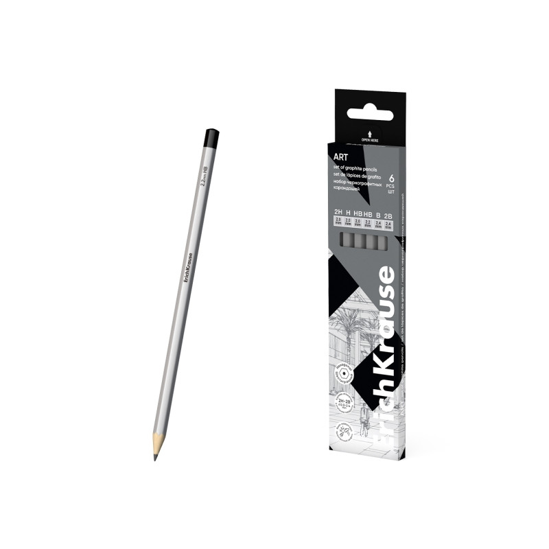 ErichKrause Art Pack de 6 Lapices de Grafito - 0,77€