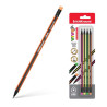 ErichKrause Vivo HB Pack de 4 Lapices de Grafito Triangular