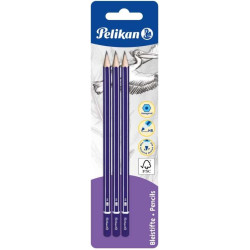 Pelikan Blister de 3 Lapices de Madera HB Compatible - 1,26€