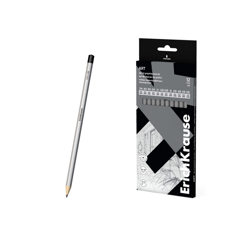ErichKrause Art Pack de 12 Lapices de Grafito - 1,52€
