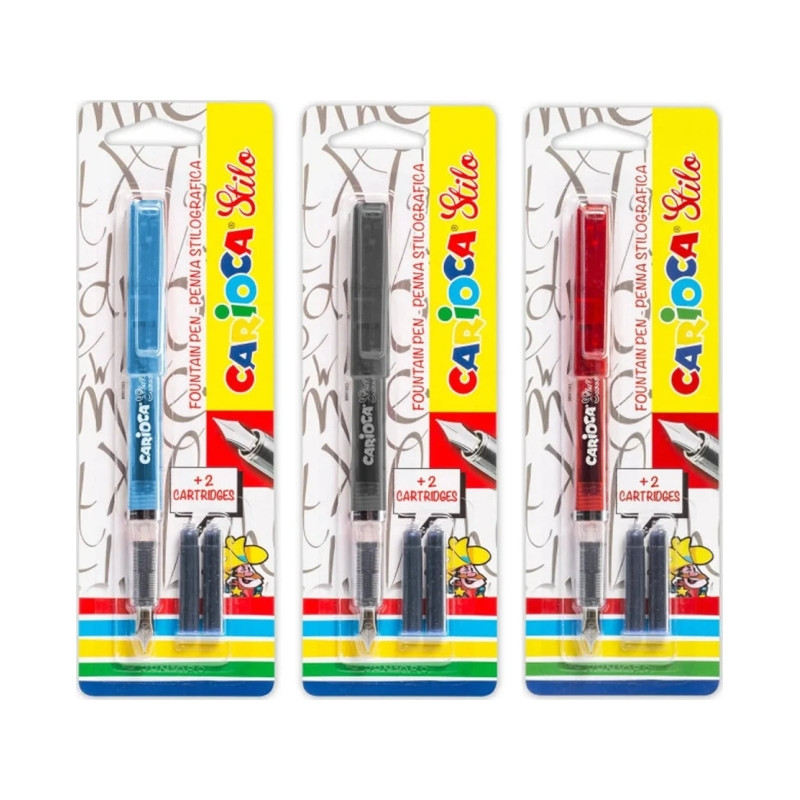 Cartucho de tinta Carioca Pack de 1 Pluma Estilografica + 2